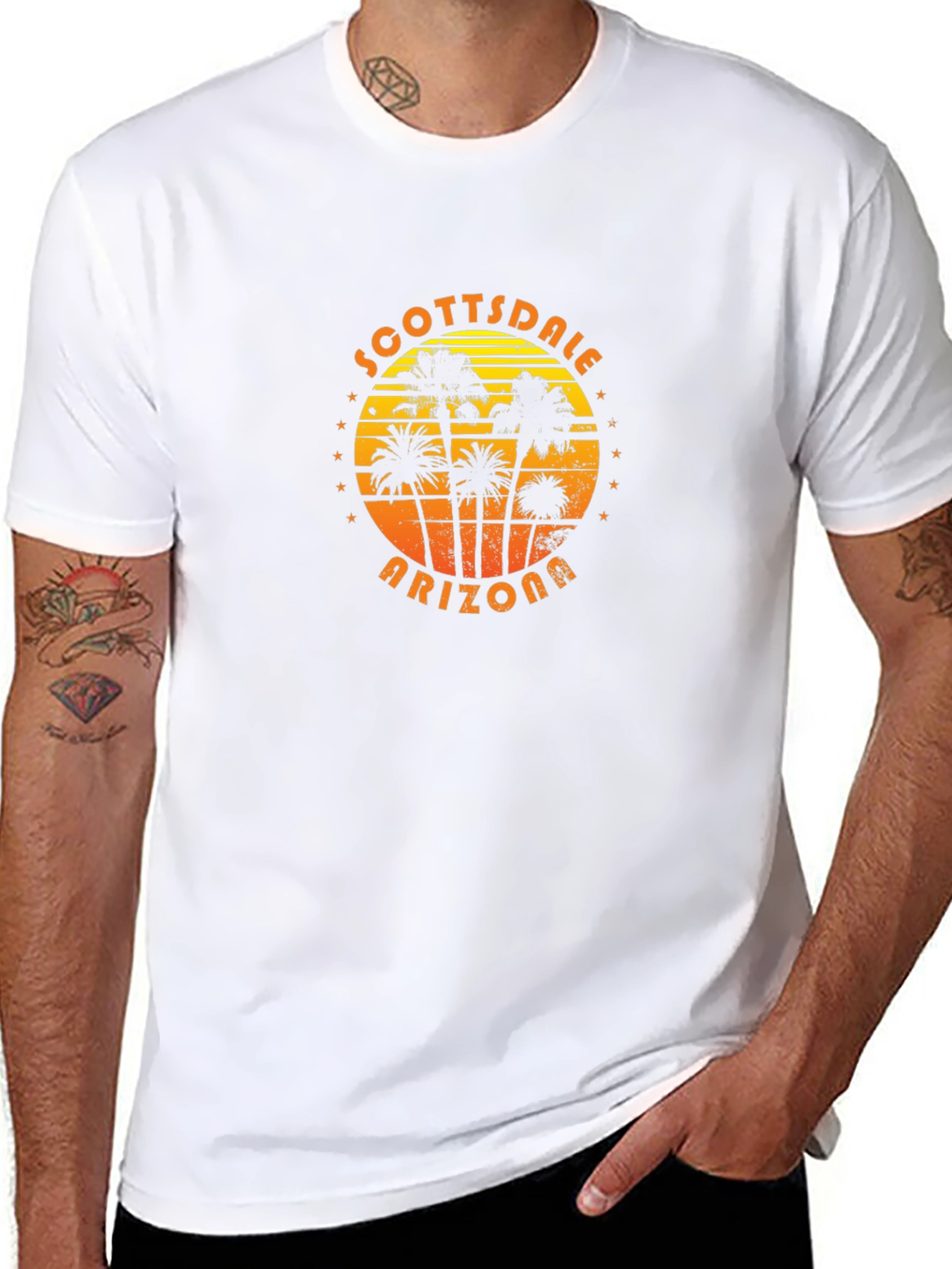 Scottsdale Arizona Palm Tree Black T-Shirt