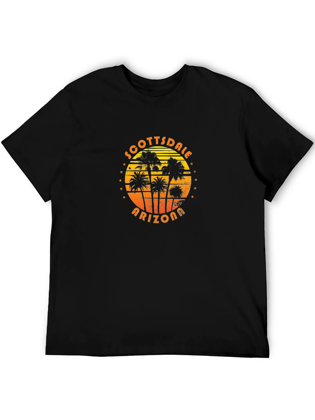 Scottsdale Arizona Palm Tree Black T-Shirt