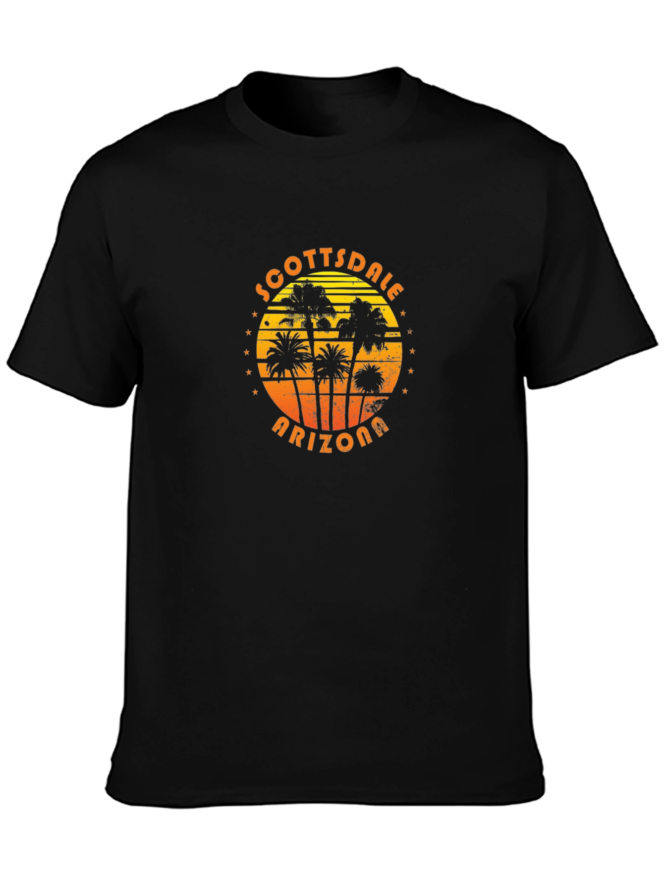 Scottsdale Arizona Palm Tree Black T-Shirt