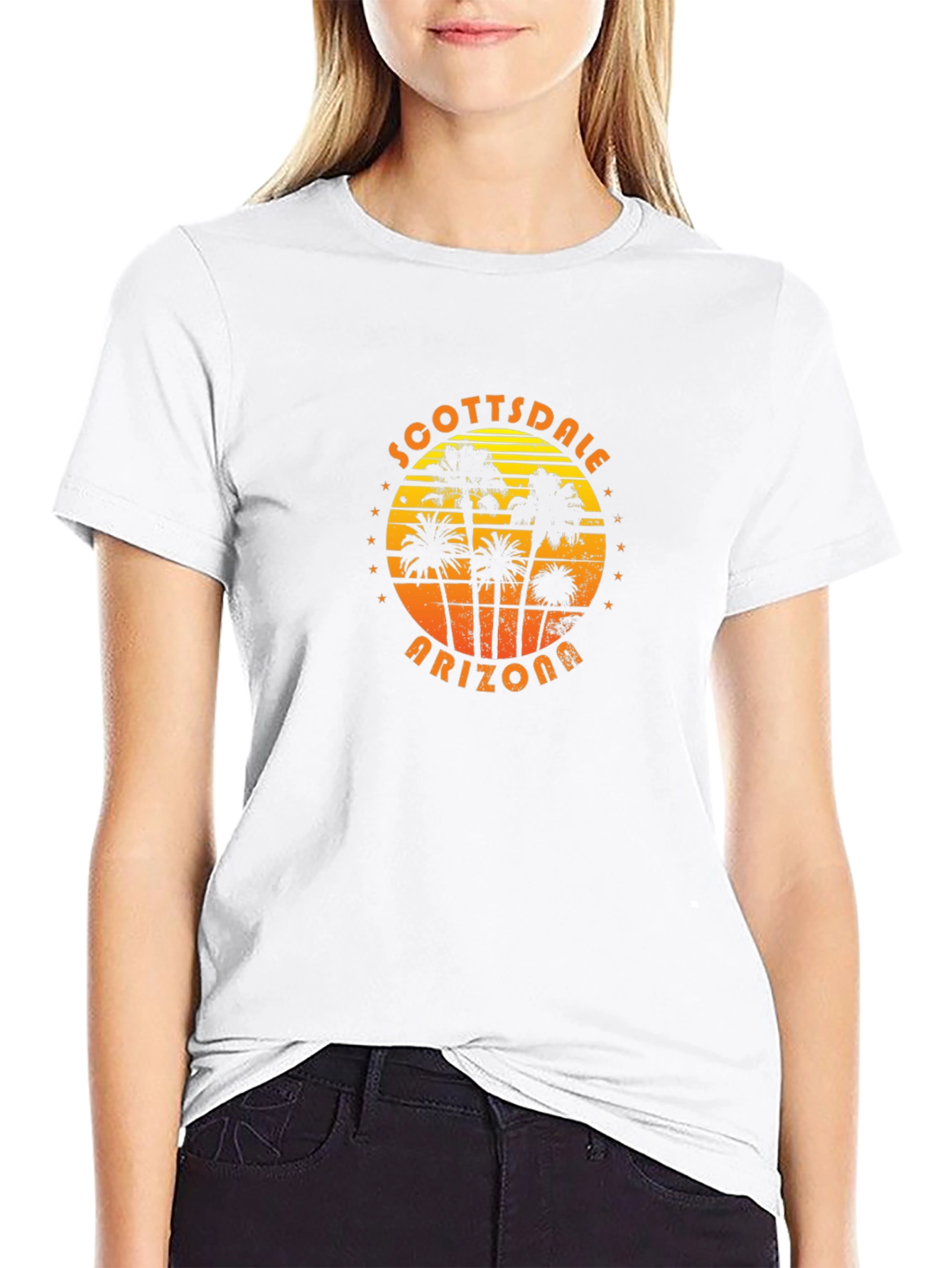Scottsdale Arizona Palm Tree Black T-Shirt