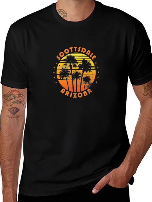 Scottsdale Arizona Palm Tree Black T-Shirt