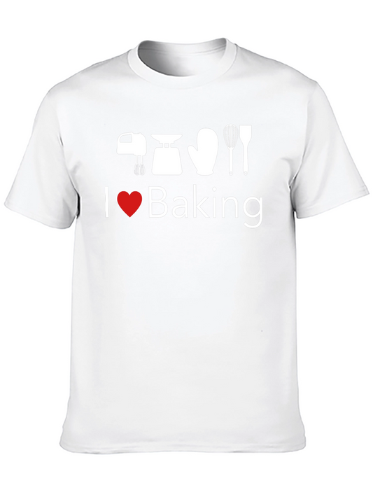 I Heart Baking Black Graphic T-Shirt