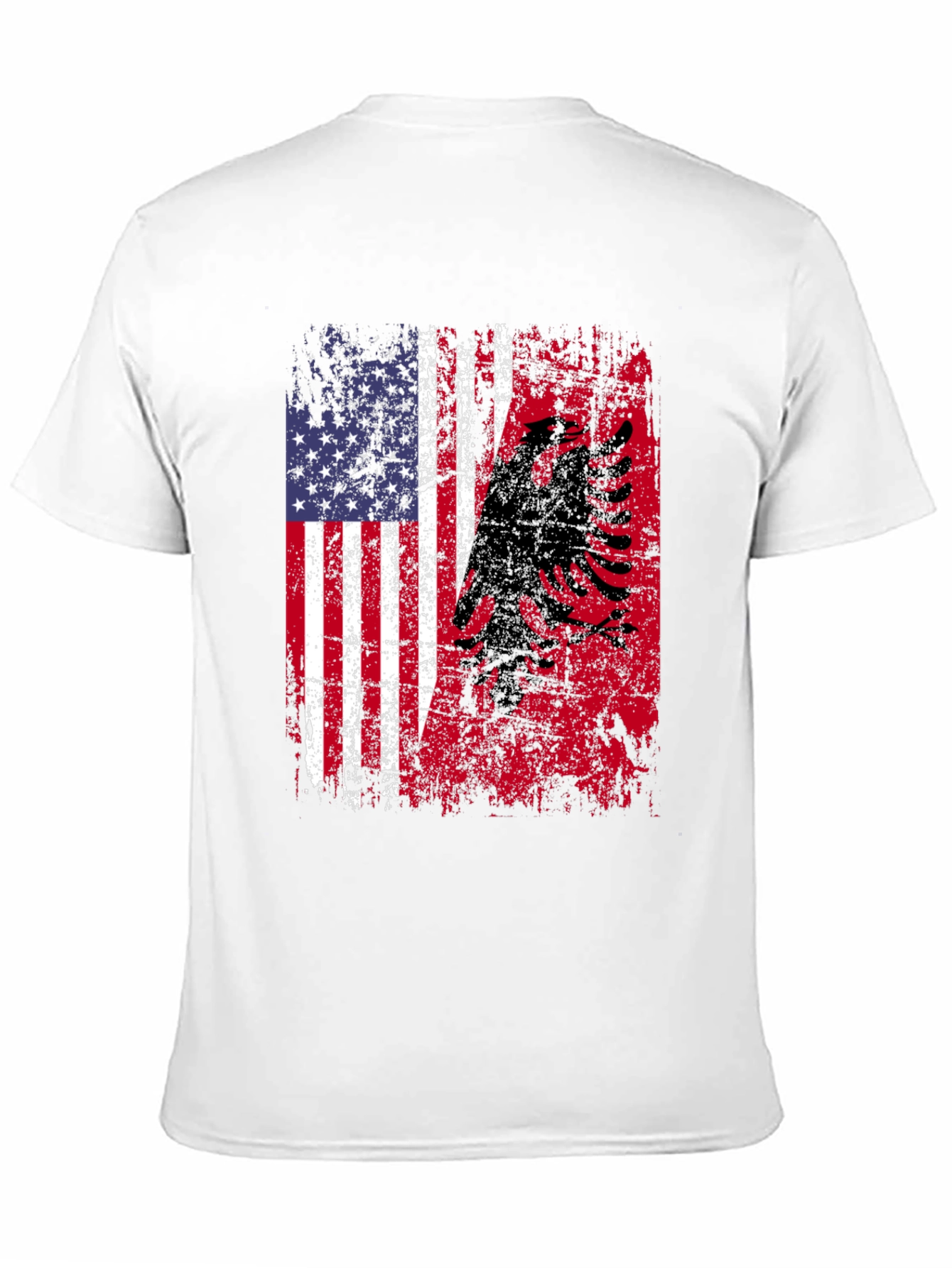USA Albanian Flag Graphic T-Shirt