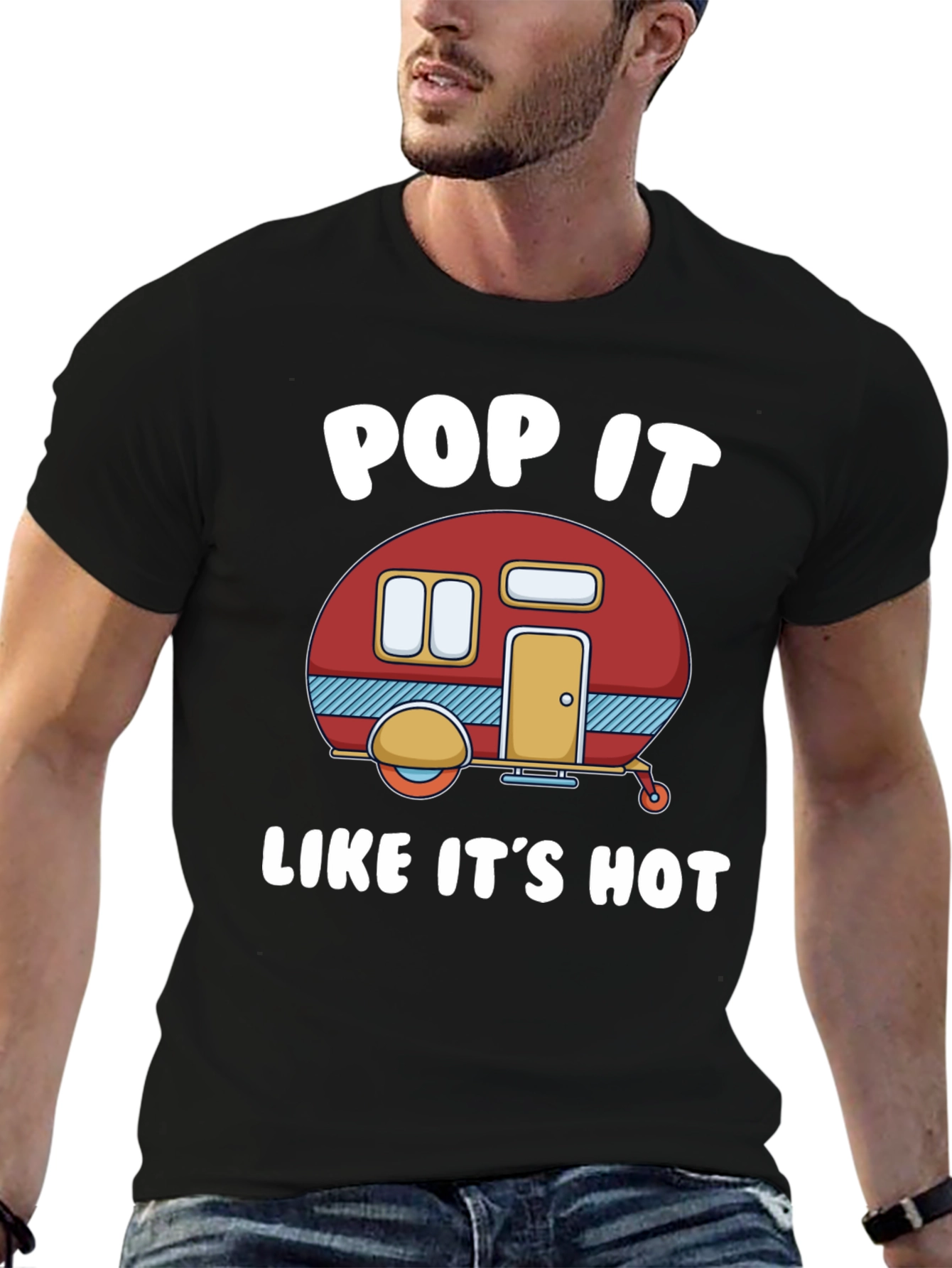 Pop It Like Its Hot Camper Graphic T-Shirt