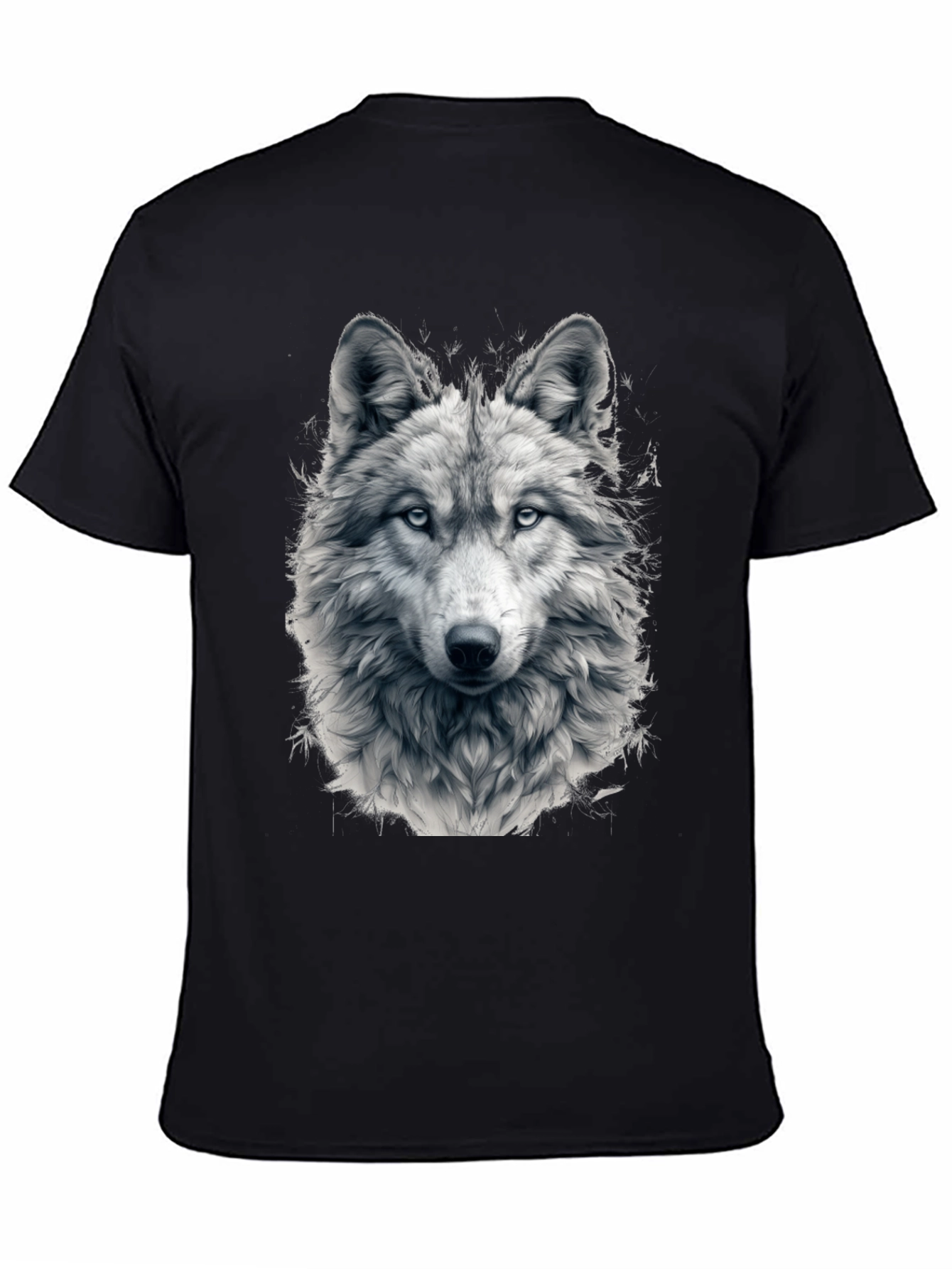 Wolf Graphic Tee - Black Cotton Blend
