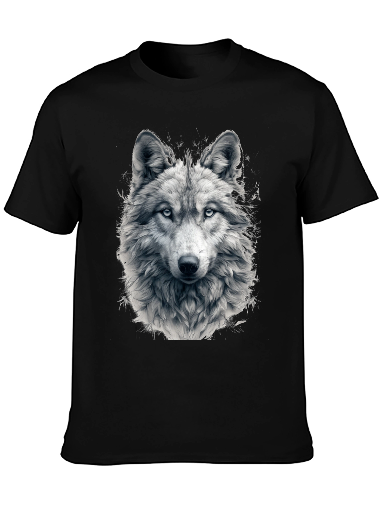 Wolf Graphic Tee - Black Cotton Blend