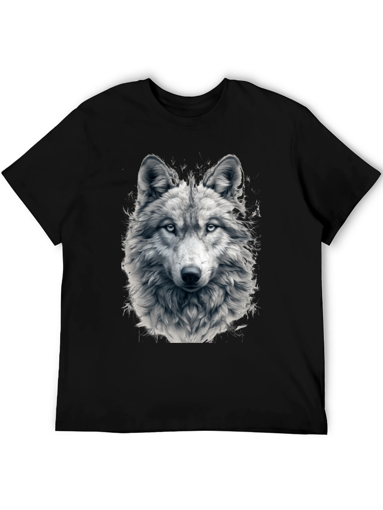 Wolf Graphic Tee - Black Cotton Blend