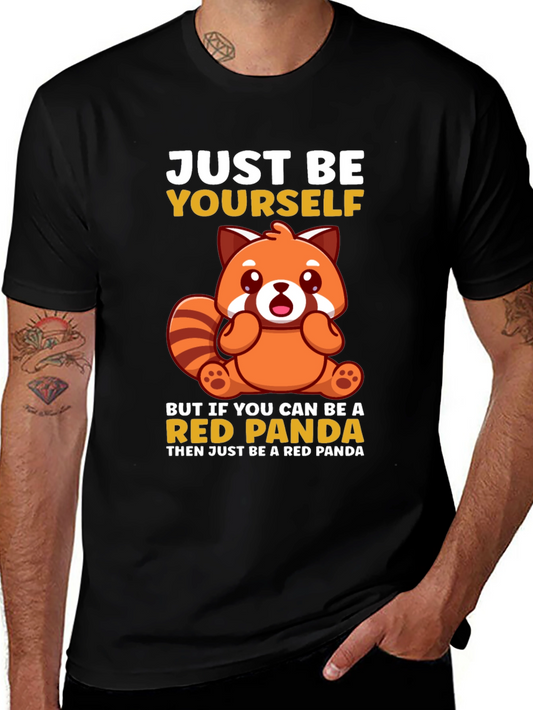 Red Panda Graphic T-Shirt - Just Be Yourself