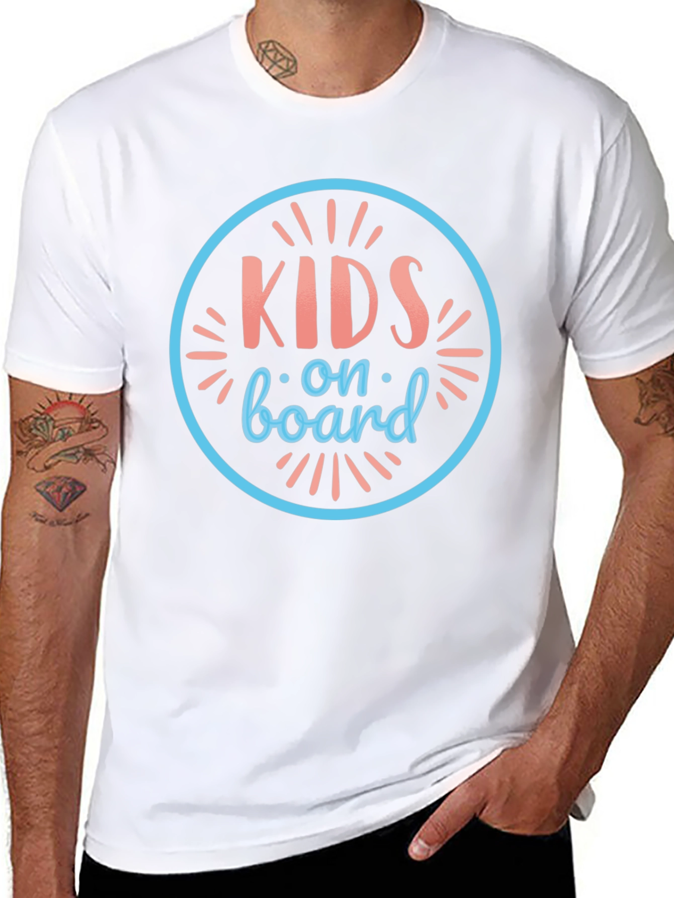 Kids On Board Graphic Tee - Soft Cotton Black