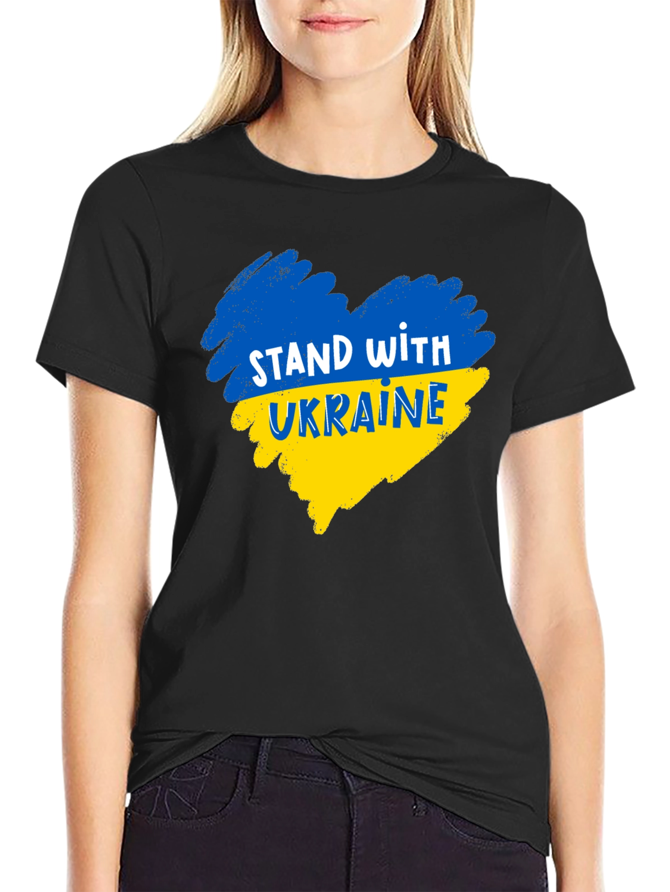 Stand With Ukraine Black T-Shirt