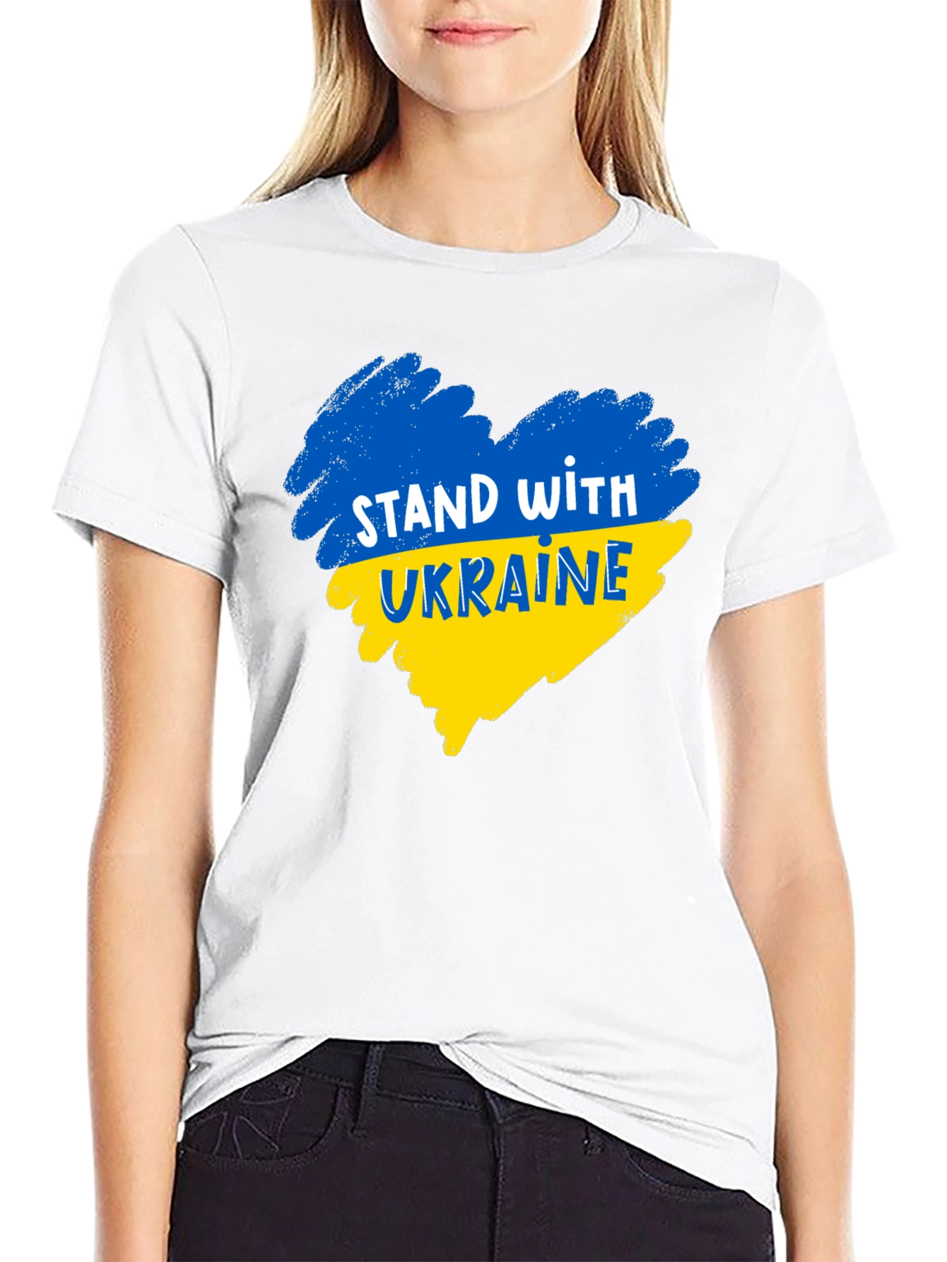 Stand With Ukraine Black T-Shirt