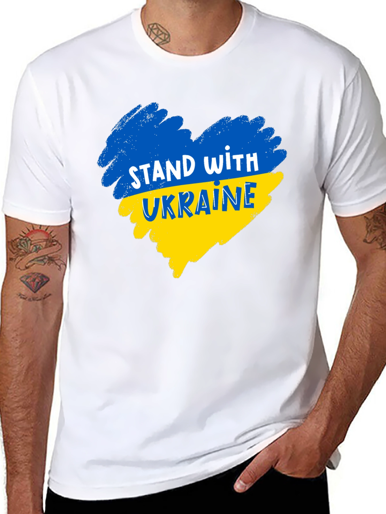 Stand With Ukraine Black T-Shirt