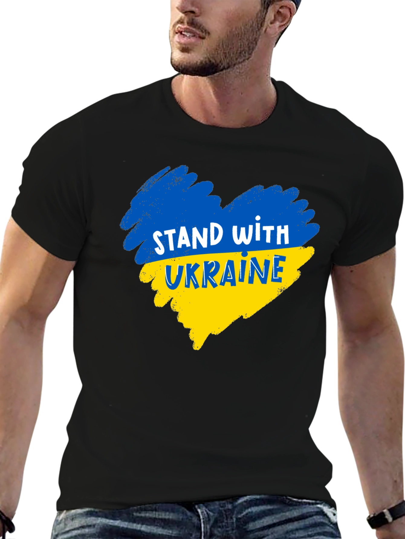 Stand With Ukraine Black T-Shirt