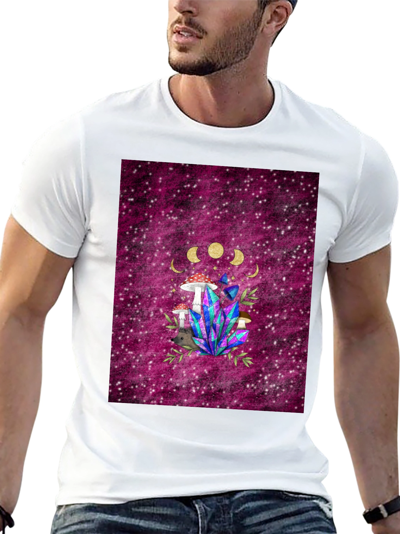 Mystic Mushroom & Crystal Graphic Tee