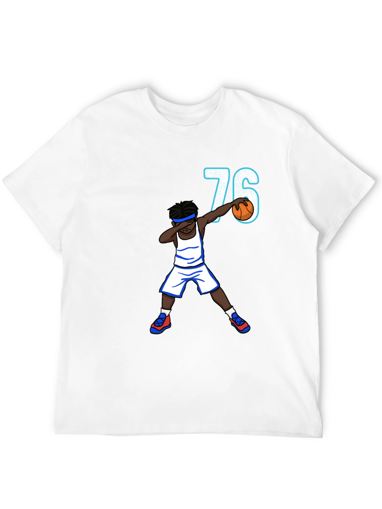 Basketball Player Dabbing Number 76 T-Shirt