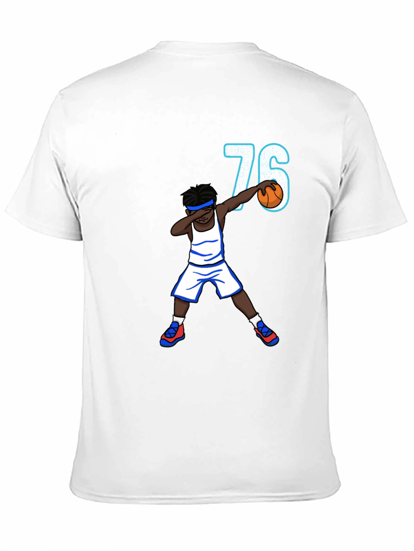 Basketball Player Dabbing Number 76 T-Shirt