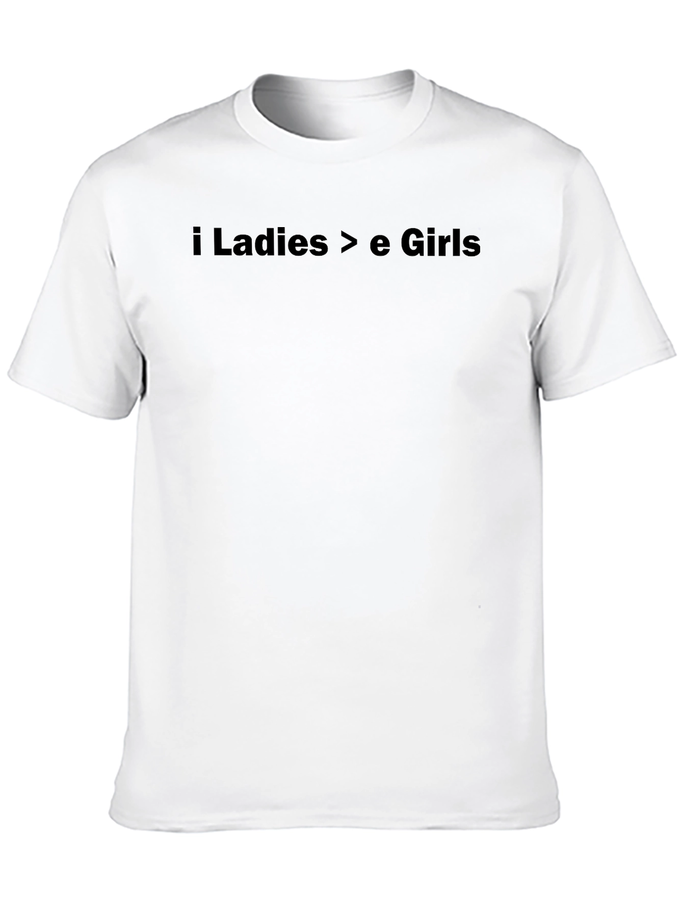 i Ladies > e Girls Black Graphic Tee