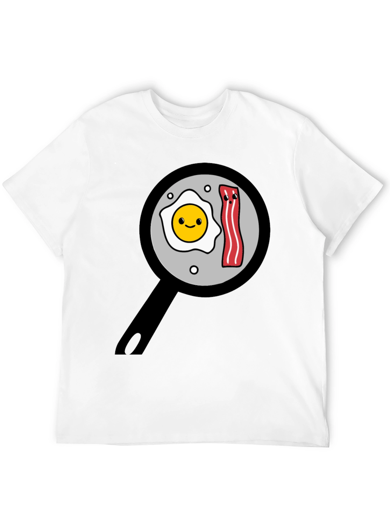 Funny Breakfast T-Shirt - Egg and Bacon Pan Design