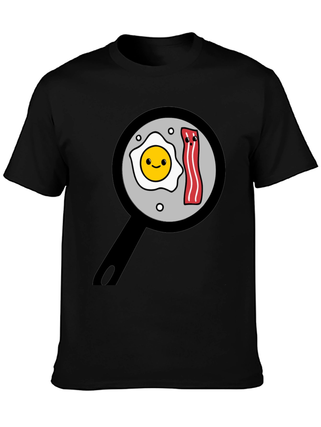 Funny Breakfast T-Shirt - Egg and Bacon Pan Design