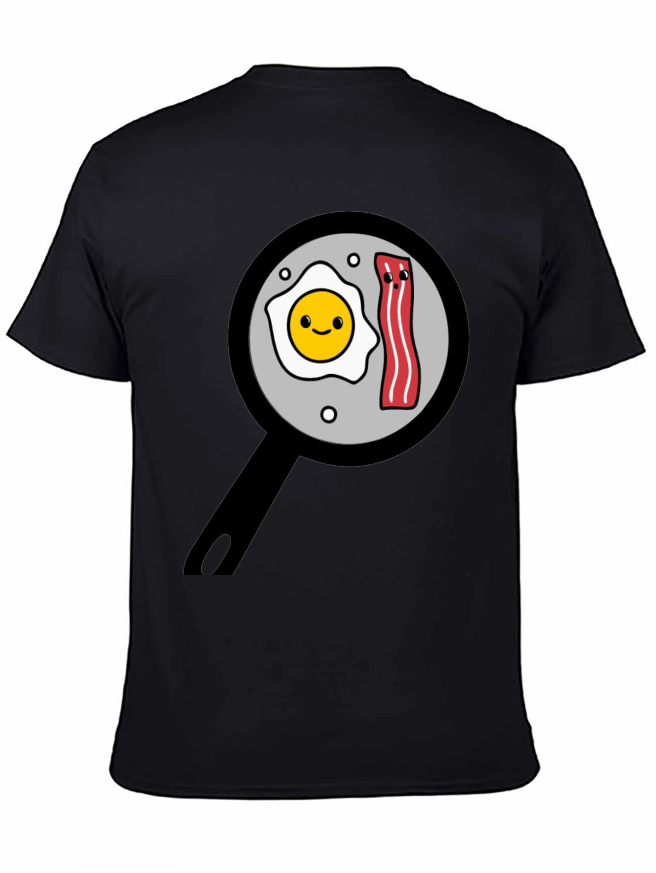 Funny Breakfast T-Shirt - Egg and Bacon Pan Design