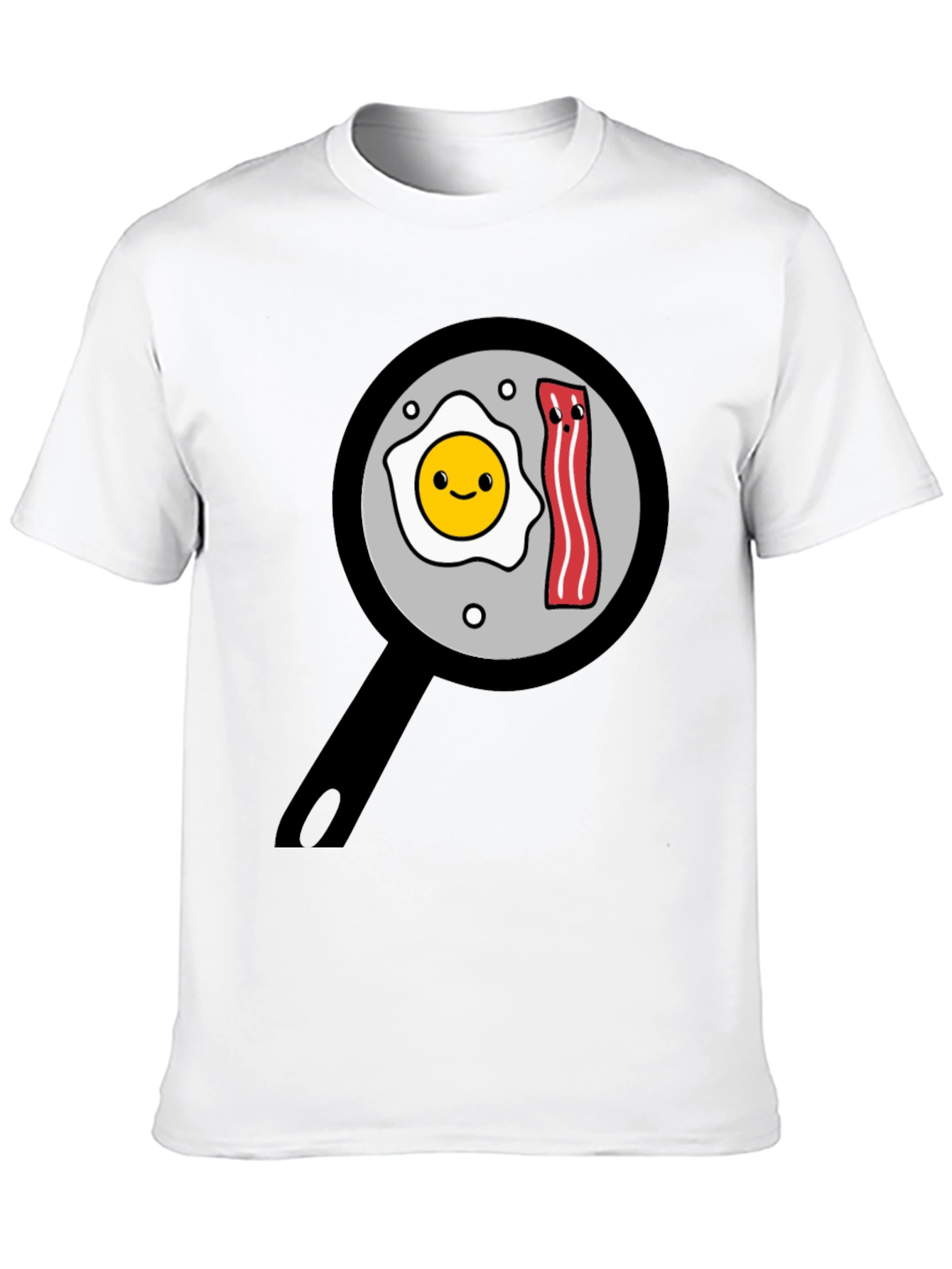 Funny Breakfast T-Shirt - Egg and Bacon Pan Design