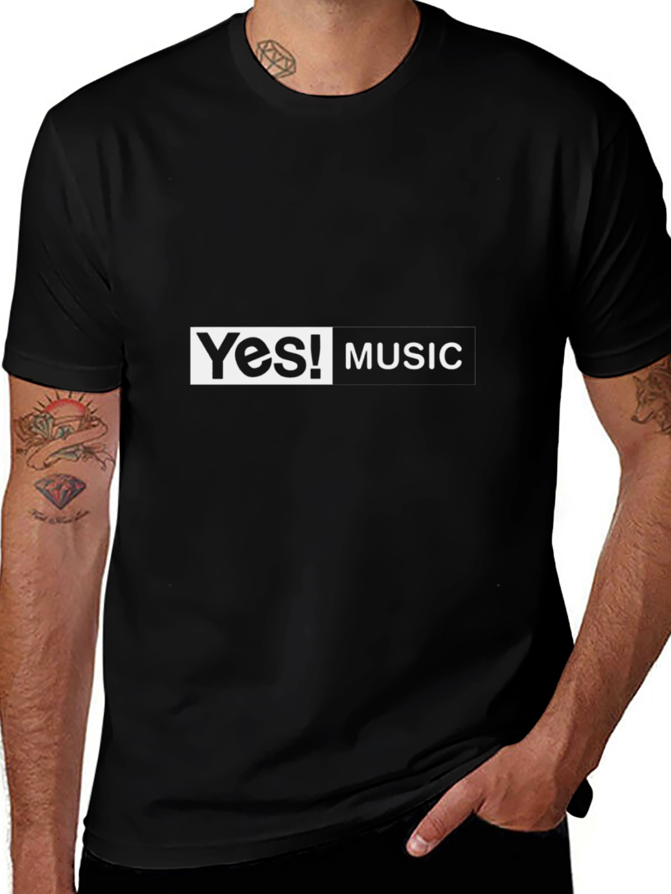Yes! Music Black Graphic T-Shirt