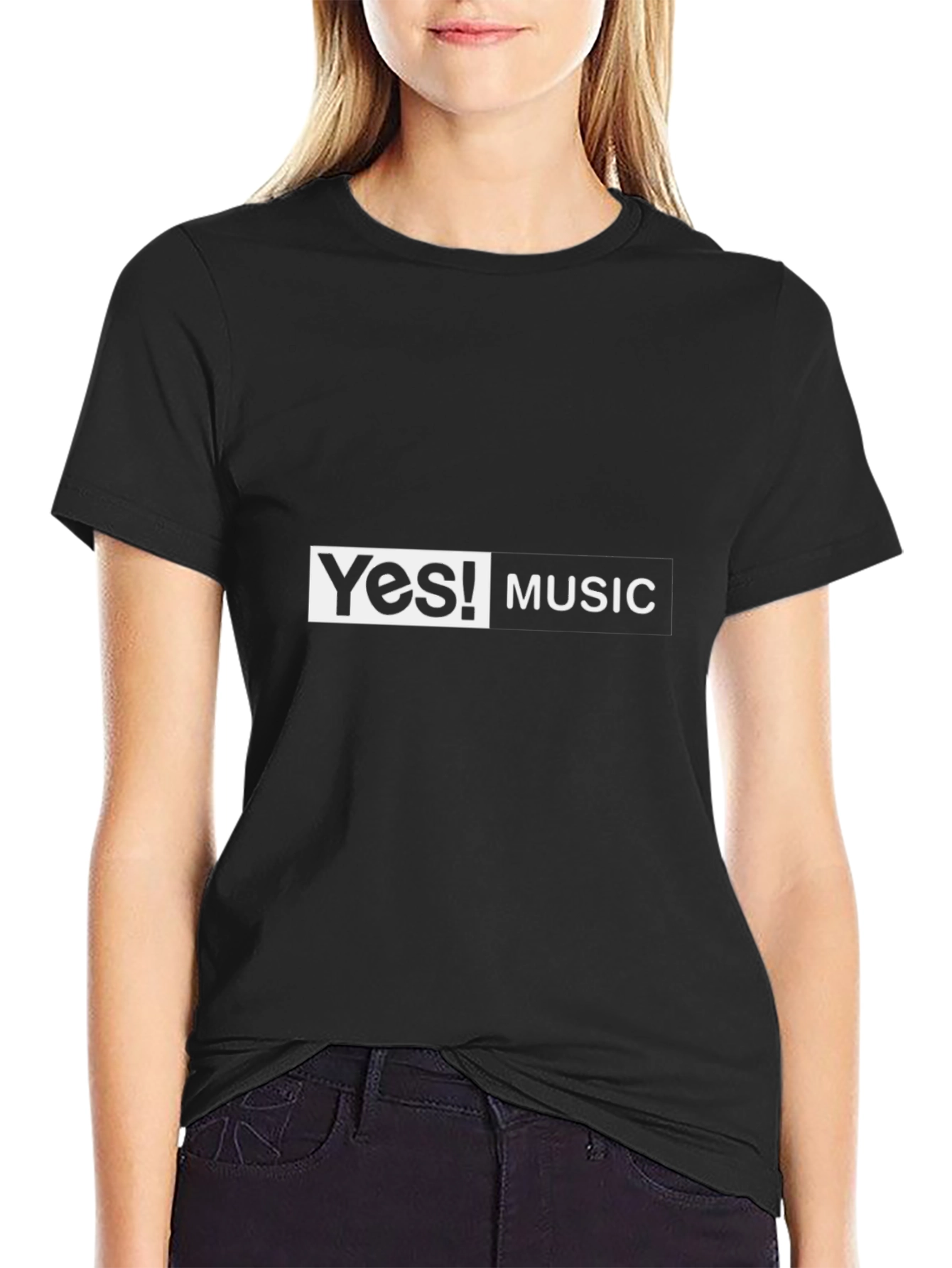 Yes! Music Black Graphic T-Shirt