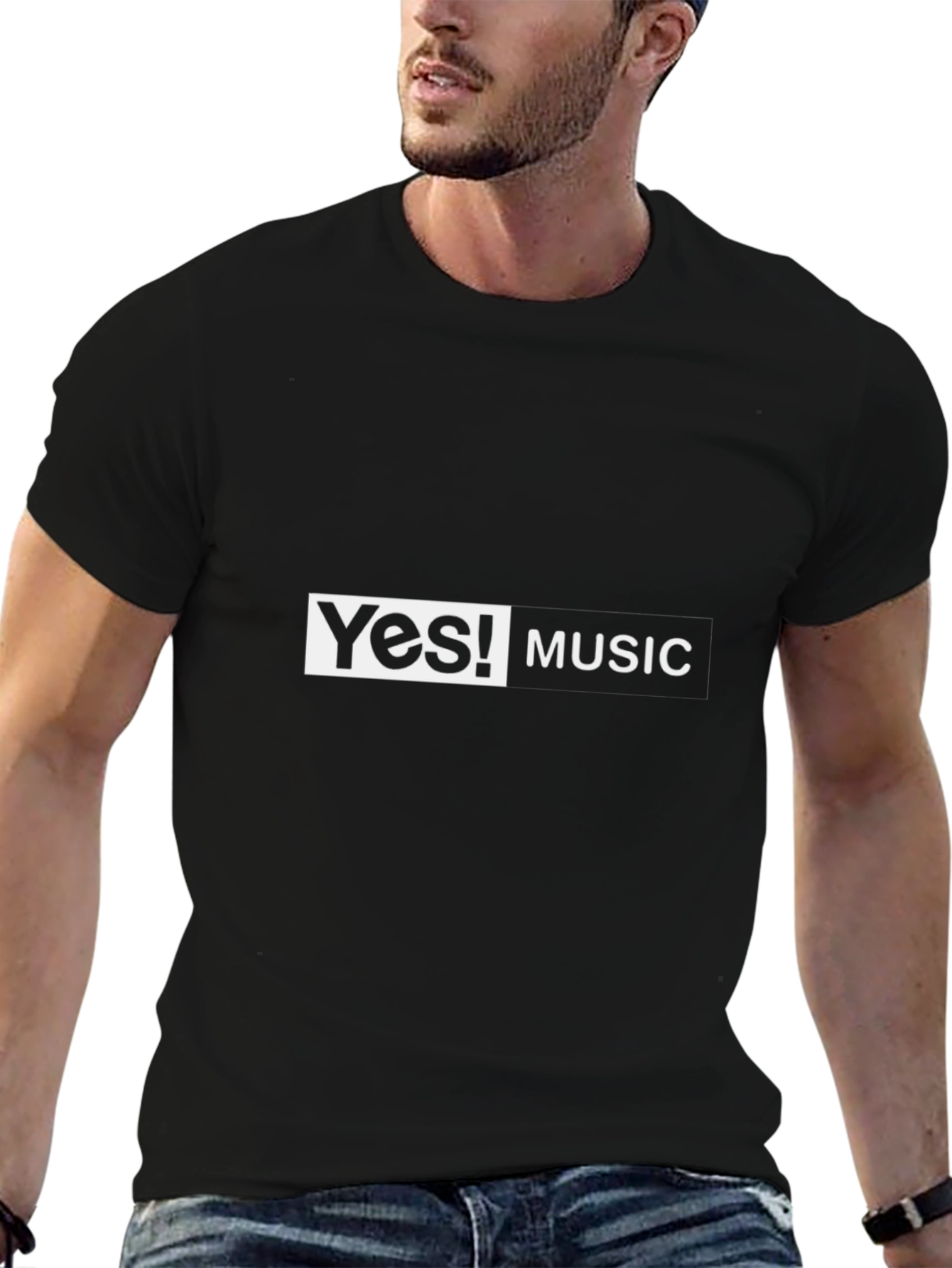 Yes! Music Black Graphic T-Shirt