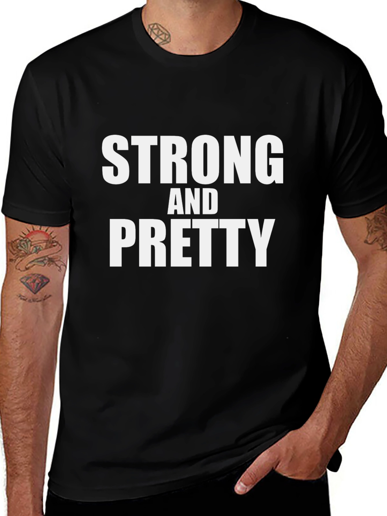 Strong and Pretty Graphic Tee - Black Unisex T-Shirt