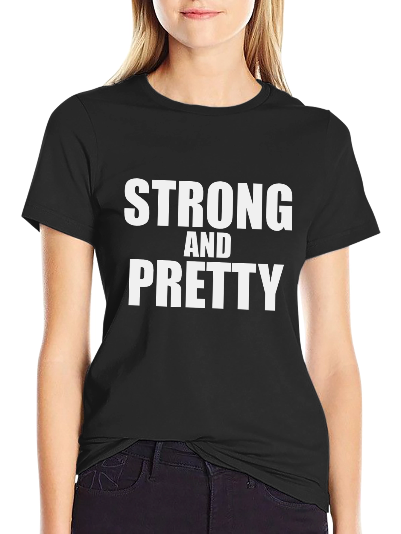 Strong and Pretty Graphic Tee - Black Unisex T-Shirt