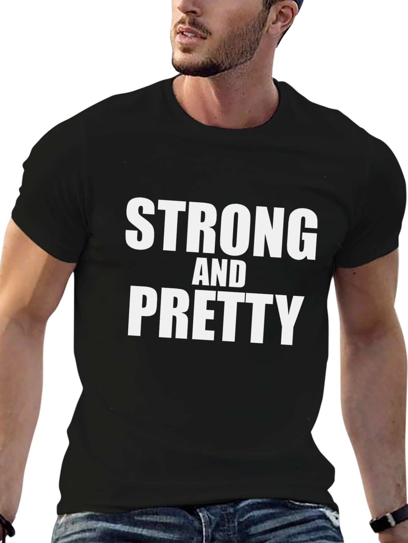 Strong and Pretty Graphic Tee - Black Unisex T-Shirt