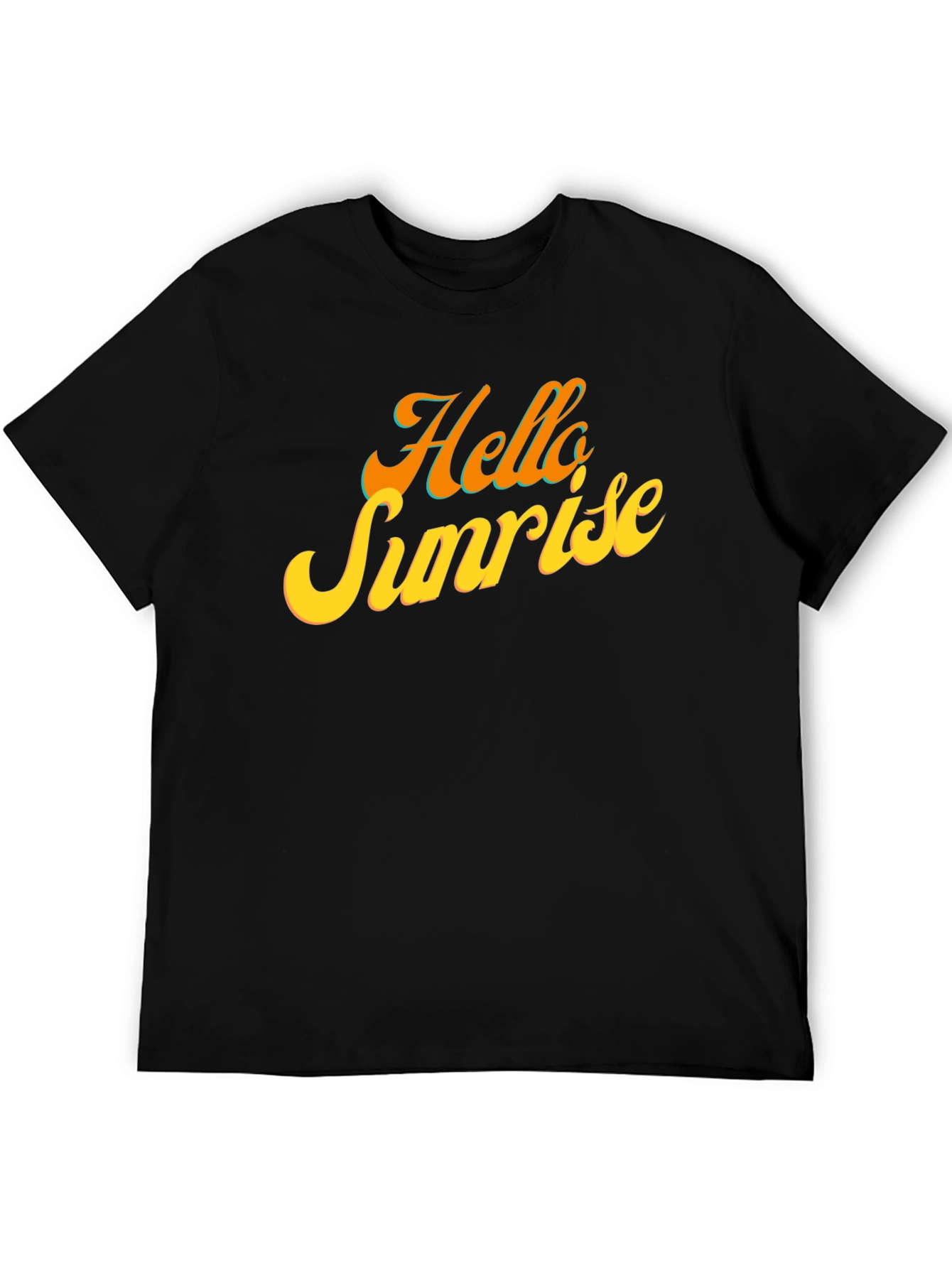 Hello Sunrise Black T-Shirt