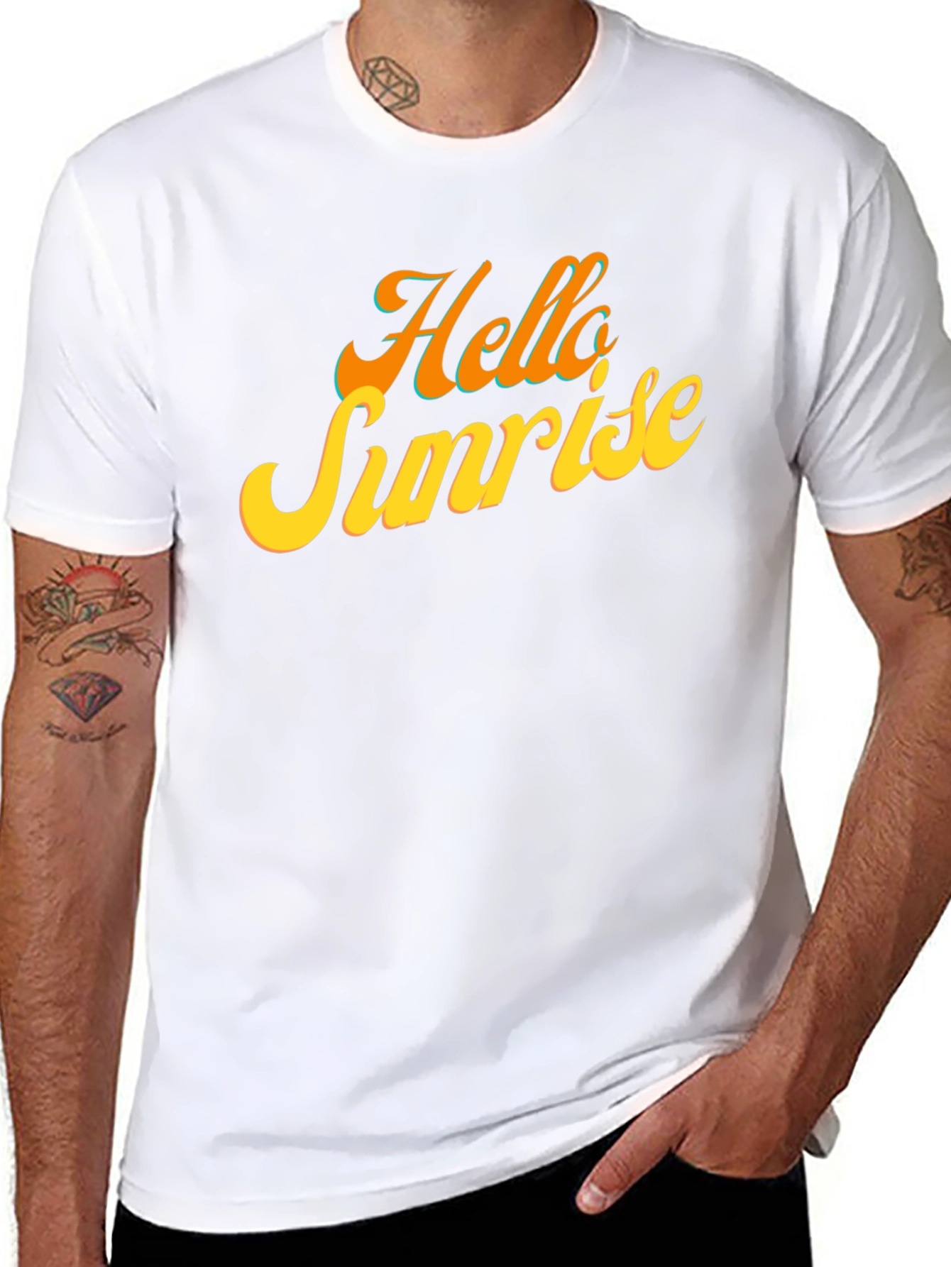 Hello Sunrise Black T-Shirt