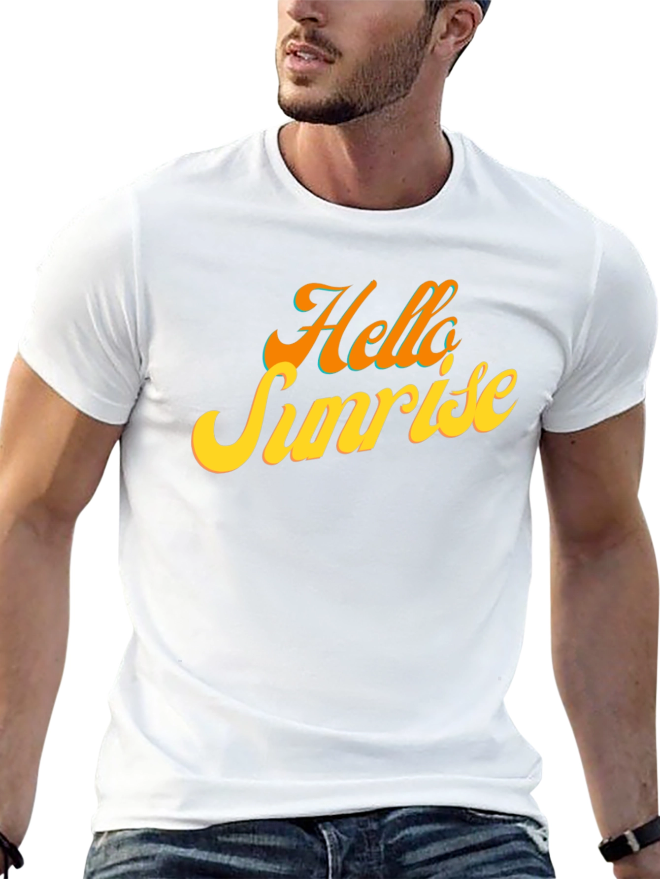 Hello Sunrise Black T-Shirt