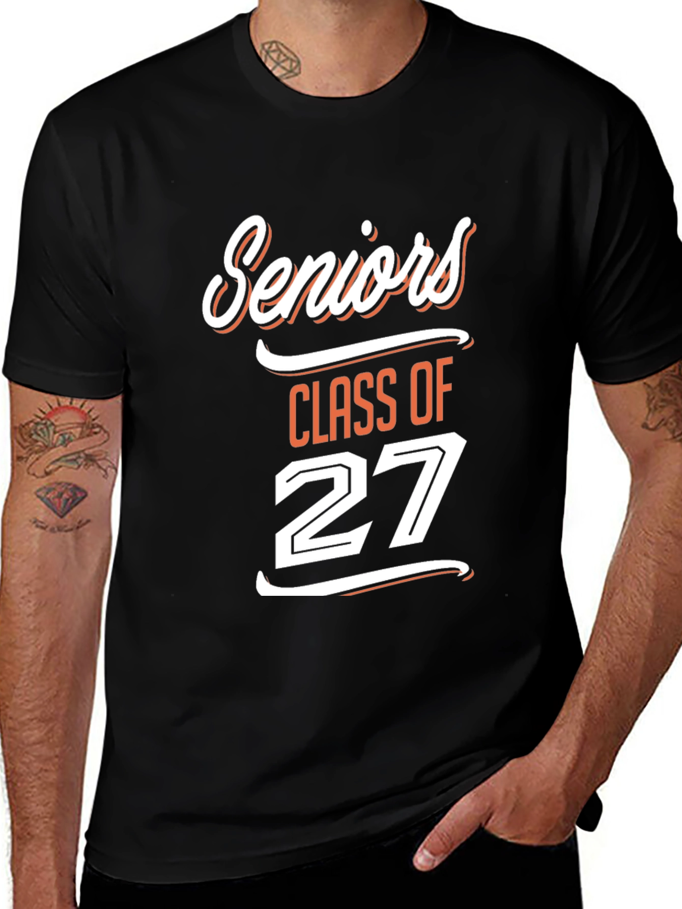 Seniors Class of 27 Black T-Shirt