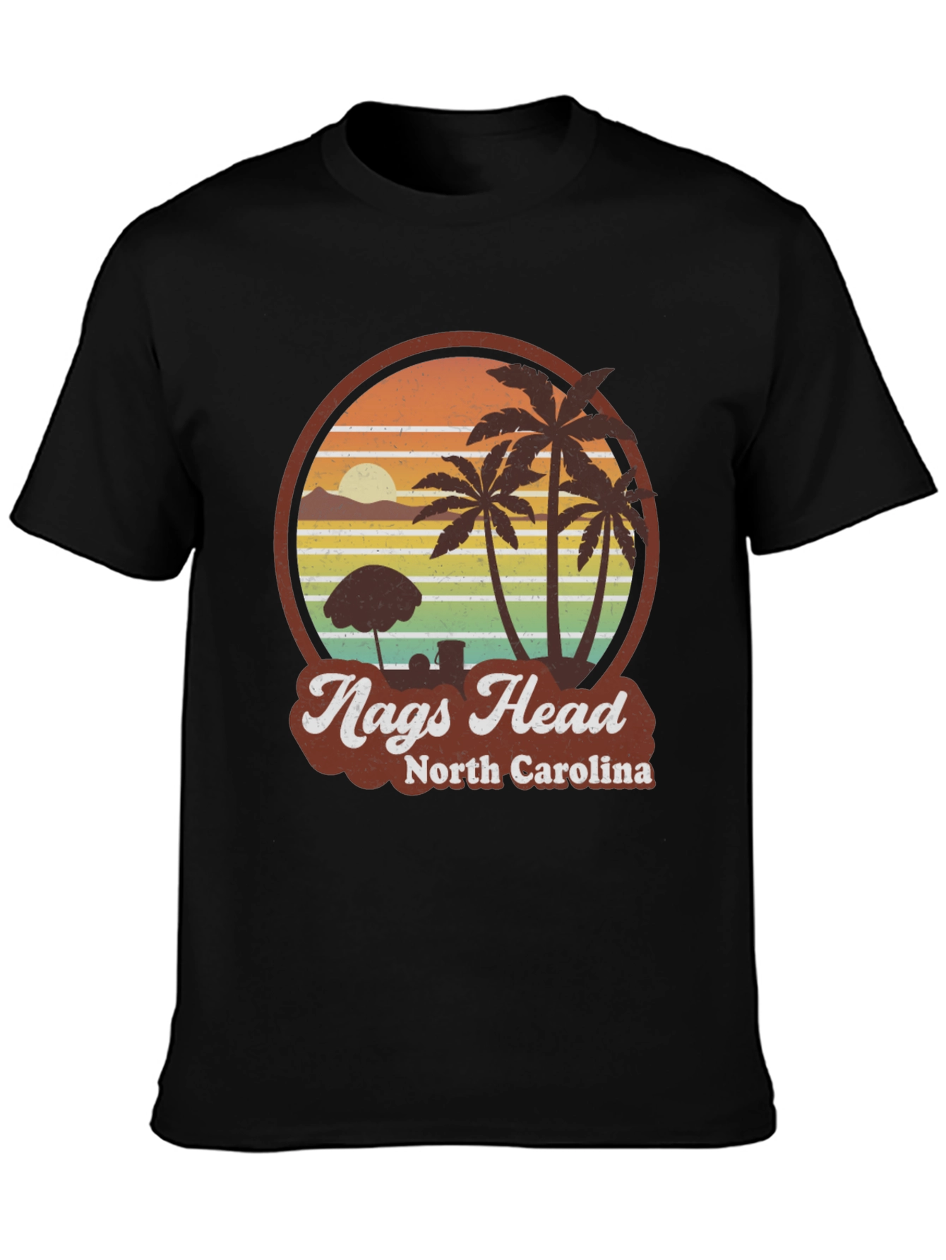 Nags Head North Carolina Retro Beach T-Shirt