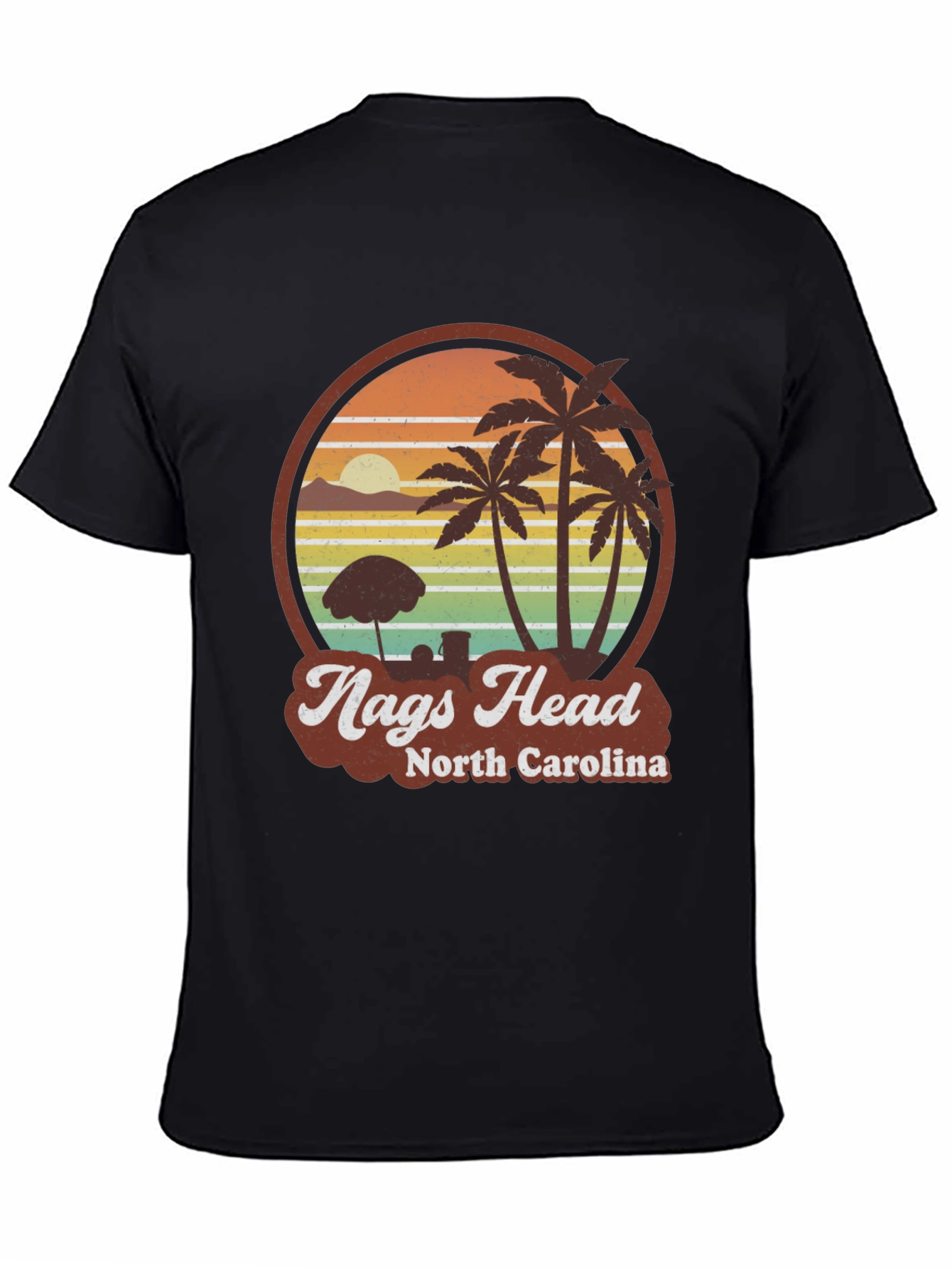 Nags Head North Carolina Retro Beach T-Shirt