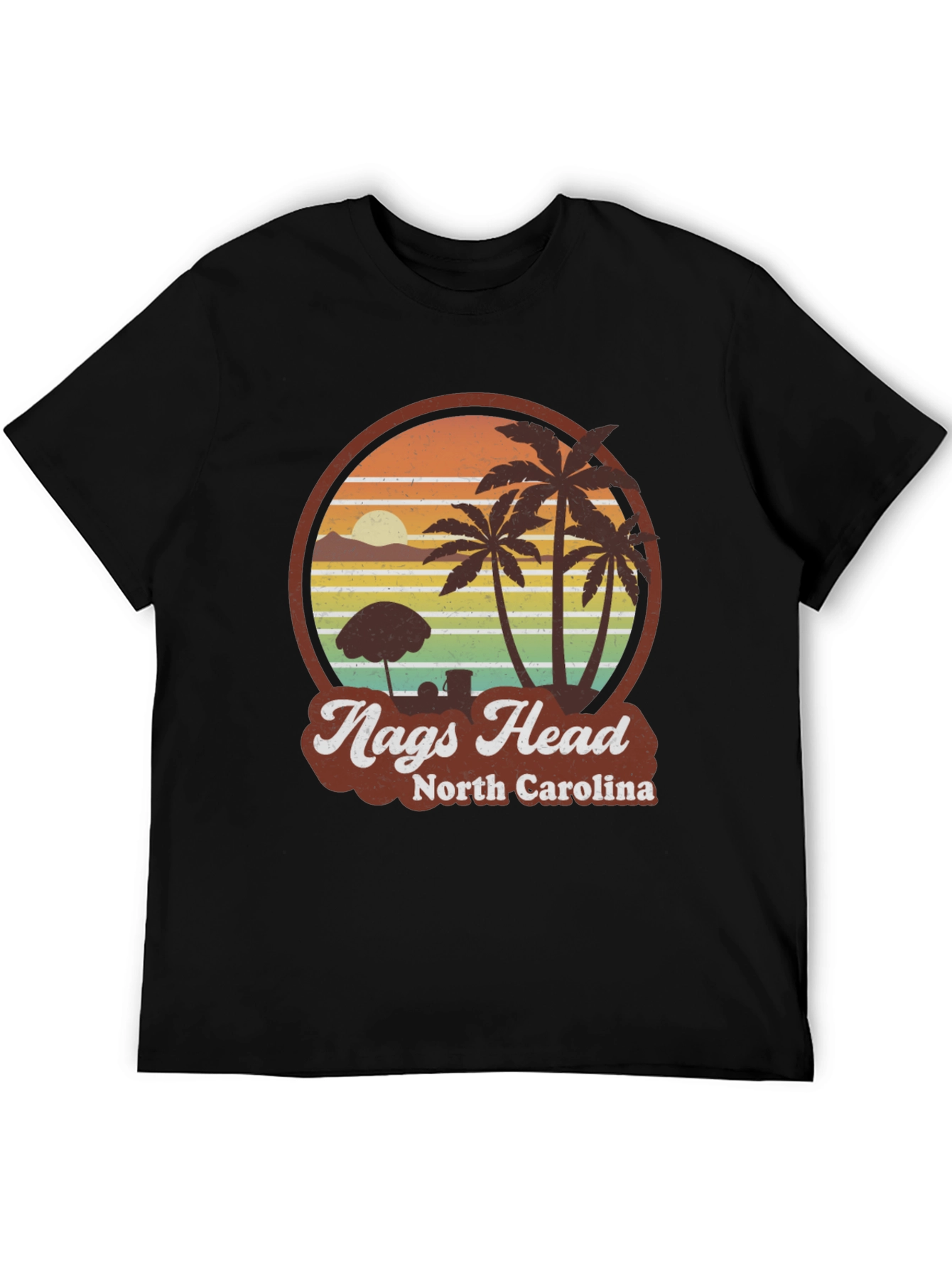 Nags Head North Carolina Retro Beach T-Shirt
