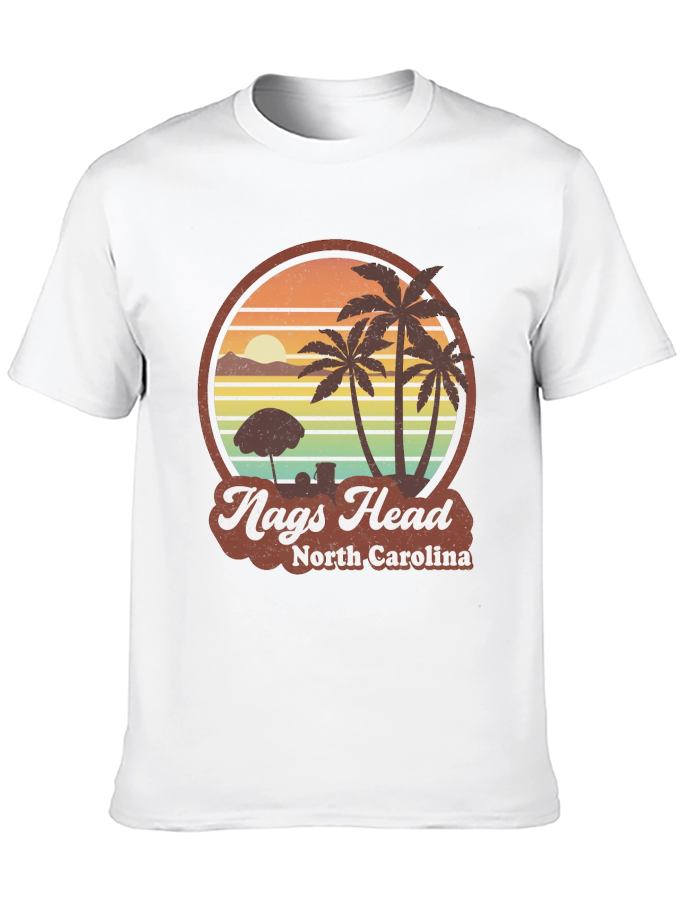 Nags Head North Carolina Retro Beach T-Shirt