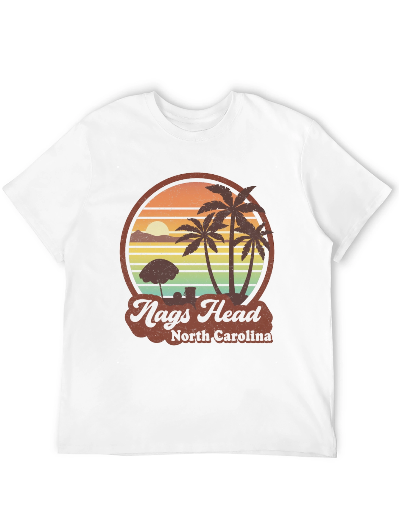Nags Head North Carolina Retro Beach T-Shirt