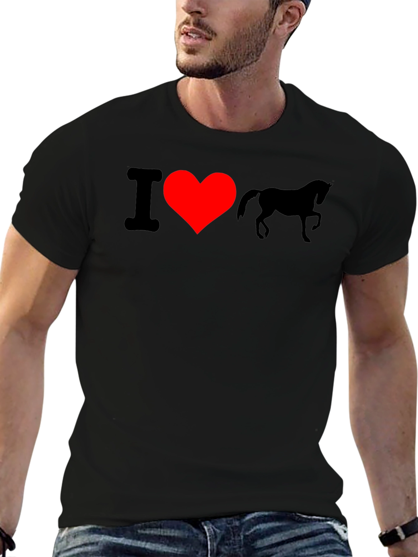 I Heart Unicorn Black T-Shirt
