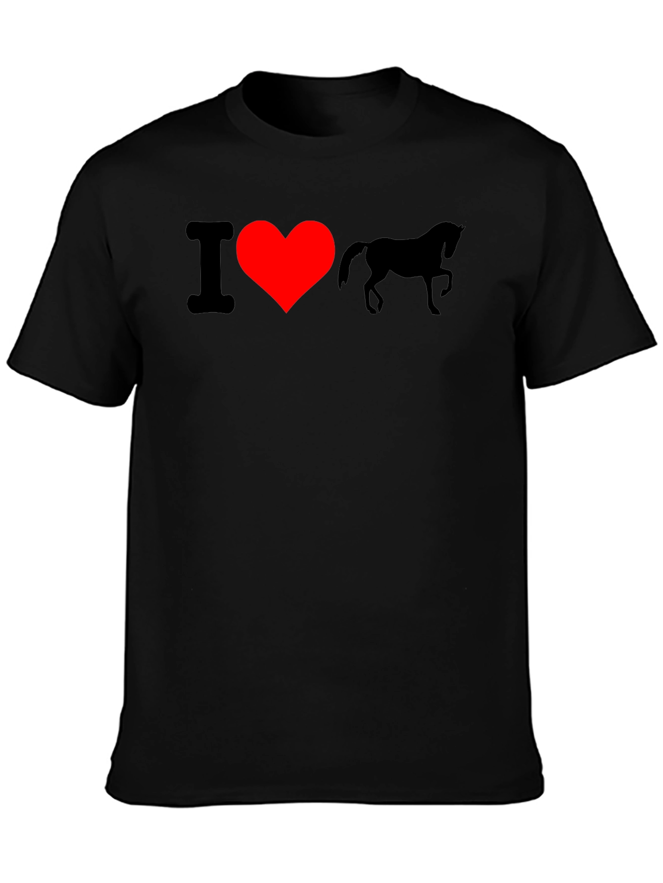 I Heart Unicorn Black T-Shirt