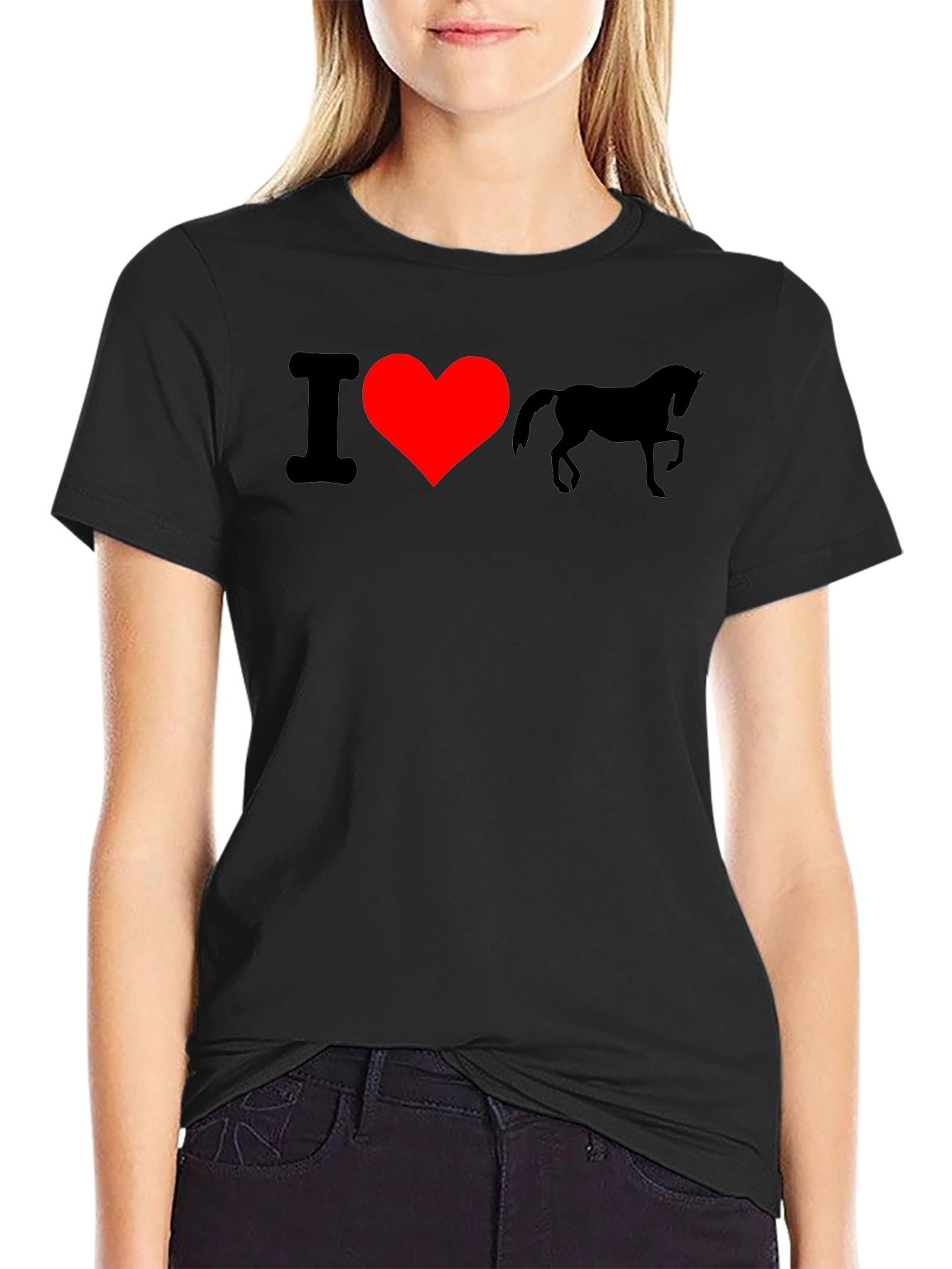I Heart Unicorn Black T-Shirt