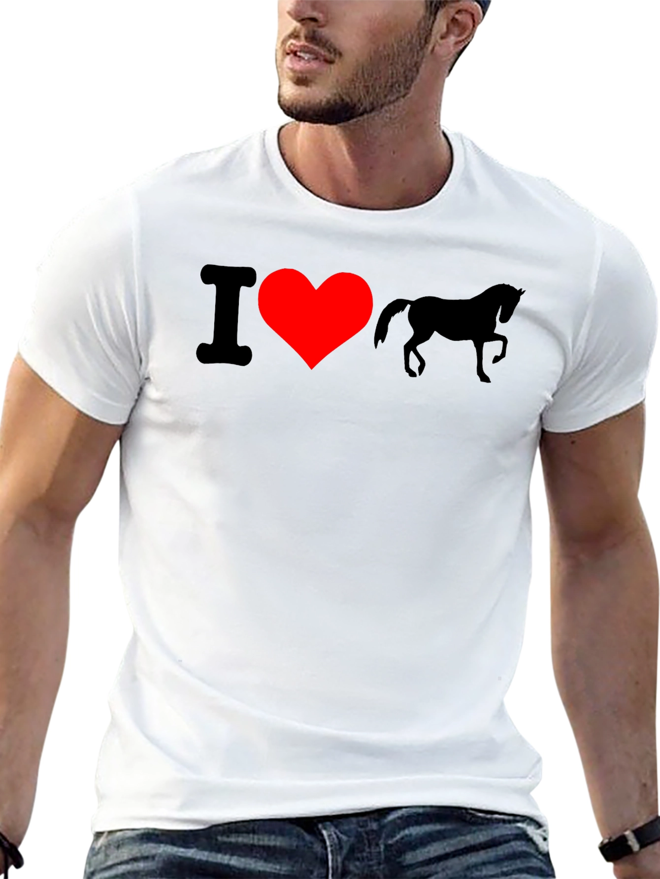 I Heart Unicorn Black T-Shirt