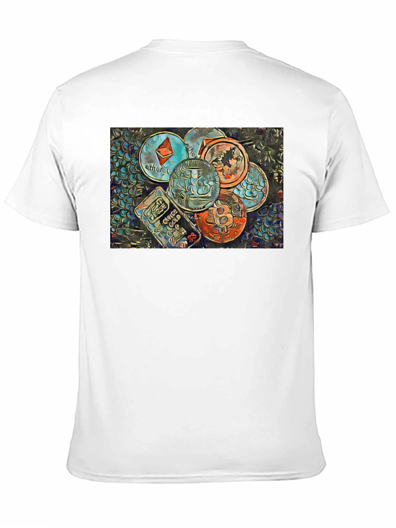 Cryptocurrency T-Shirt - Bitcoin Ethereum Design