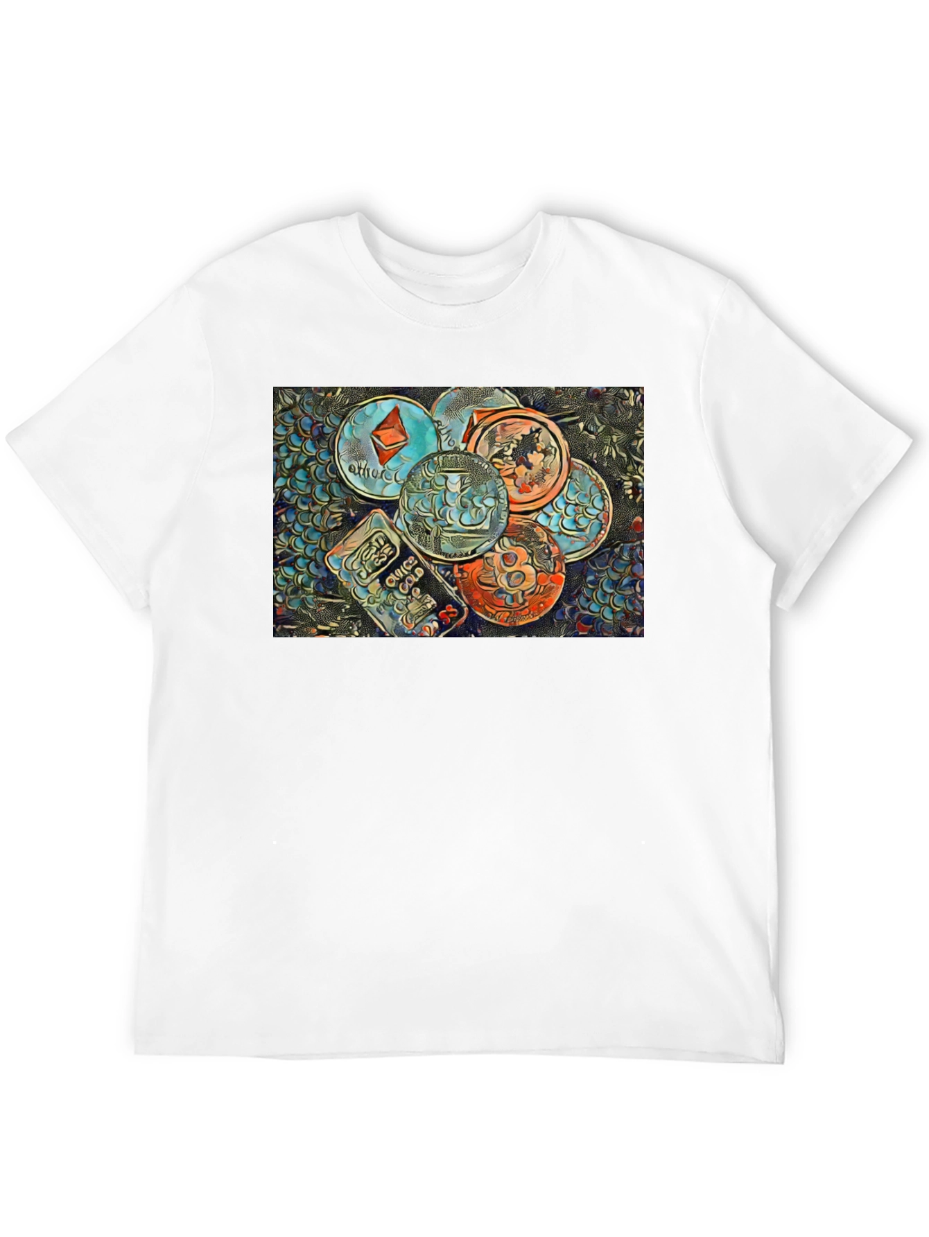 Cryptocurrency T-Shirt - Bitcoin Ethereum Design