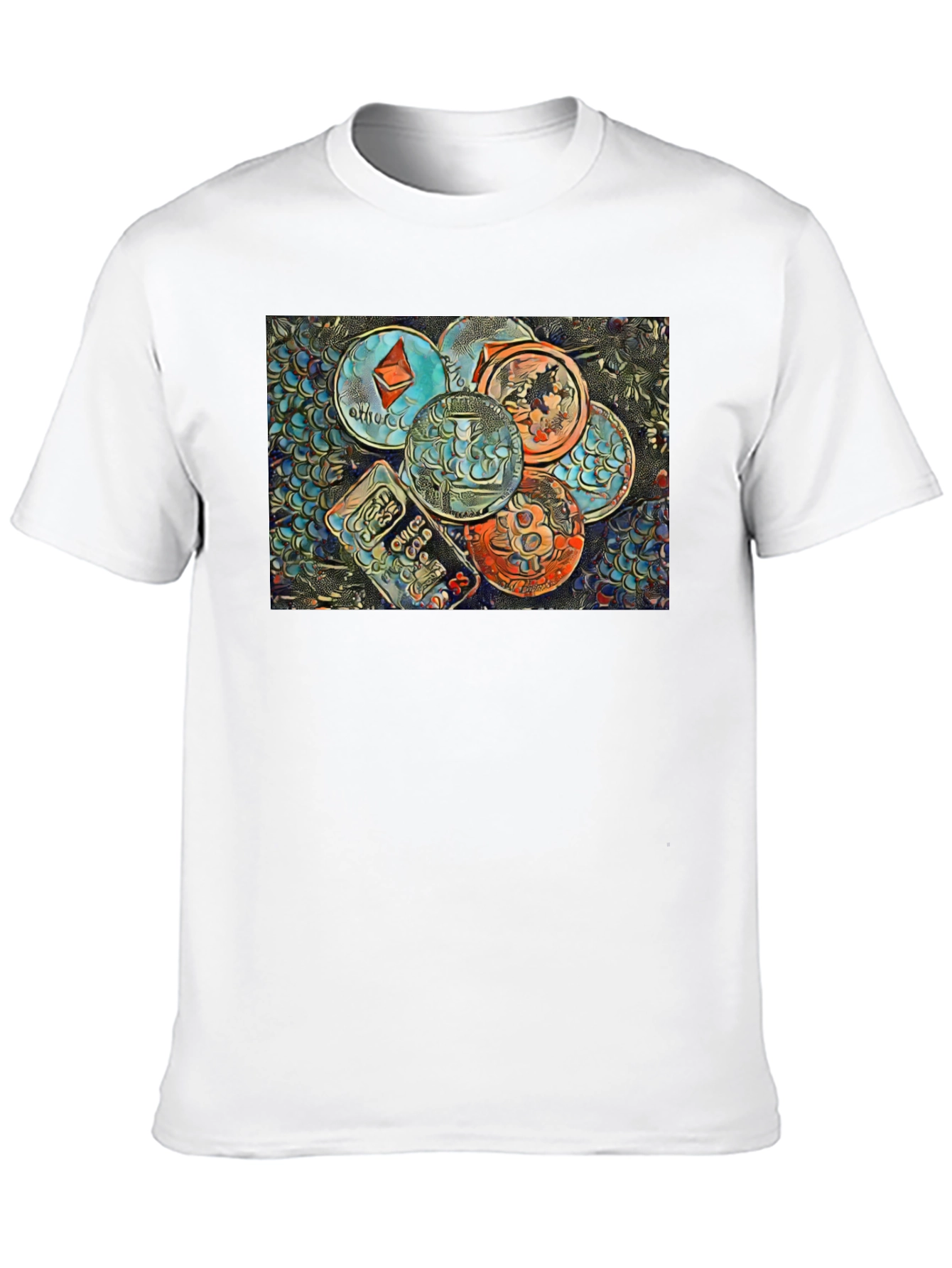 Cryptocurrency T-Shirt - Bitcoin Ethereum Design