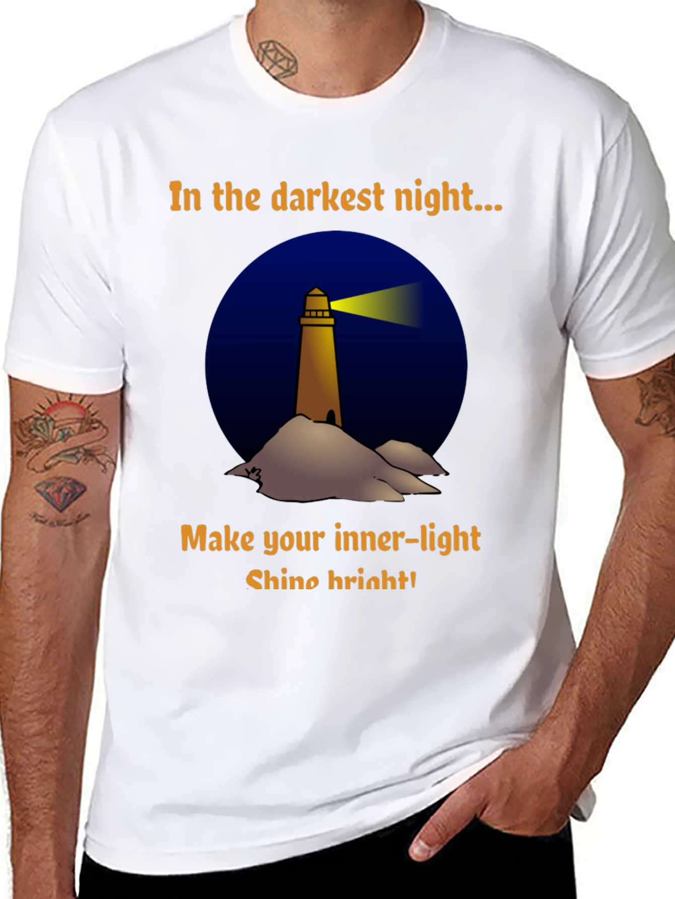 In The Darkest Night Lighthouse Graphic T-Shirt