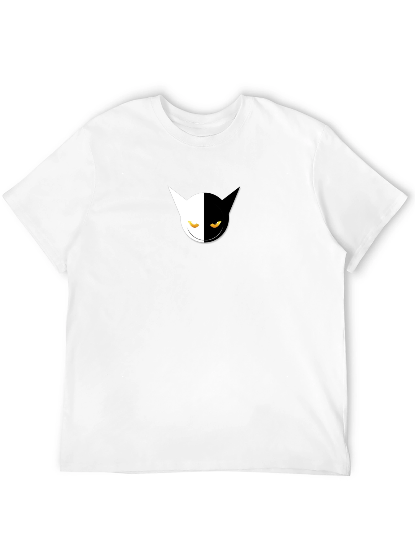 Yin Yang Cat Graphic Tee - Soft Cotton Blend
