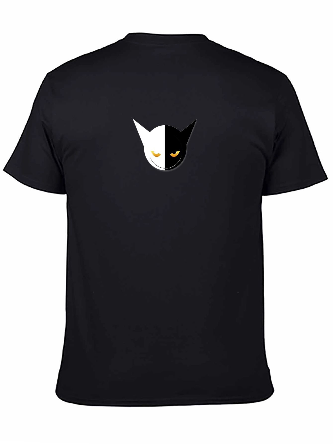 Yin Yang Cat Graphic Tee - Soft Cotton Blend